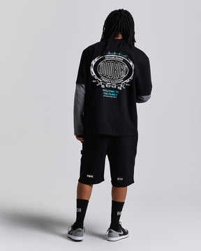 Noir Oversized Long Sleeve T-Shirt - Black/Grey/White