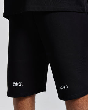 Noir Oversized Shorts - Black/Grey/Blue