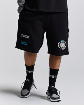Noir Oversized Shorts - Black/Grey/Blue