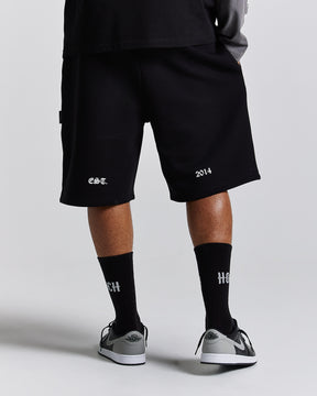 Noir Oversized Shorts - Black/Grey/Blue
