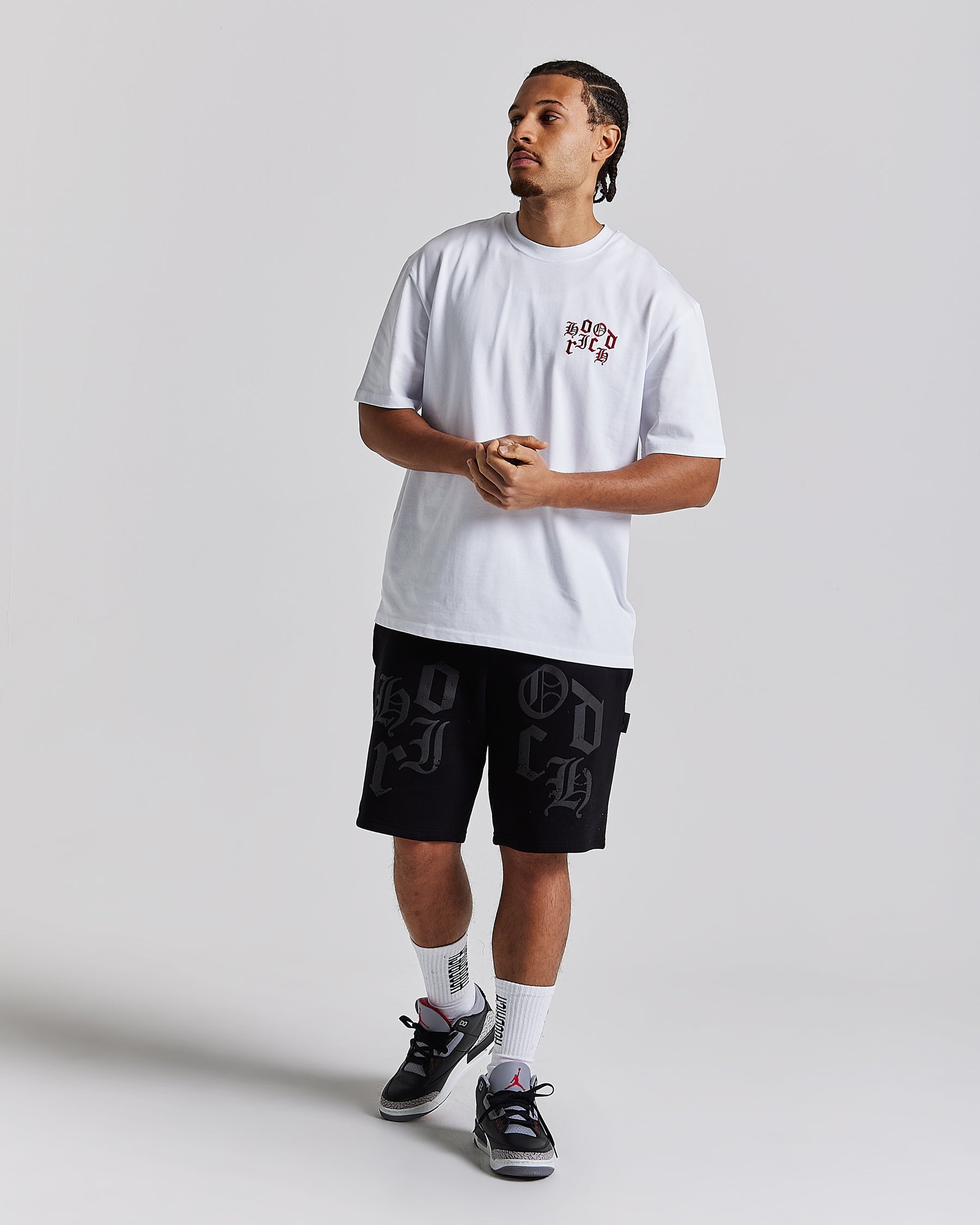 Crown Oversized Shorts - Black/Red