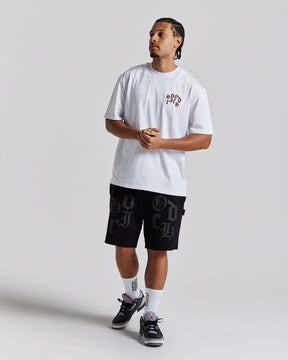 Crown Oversized Shorts - Black/Red