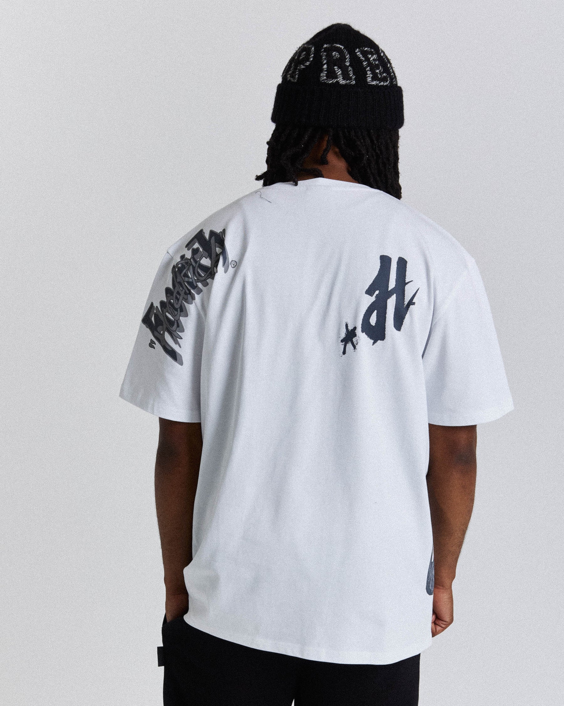 Shadow Oversized T-Shirt - White/Grey/Red