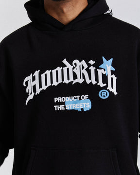 Starr Hoodie  - Black/White/Blue