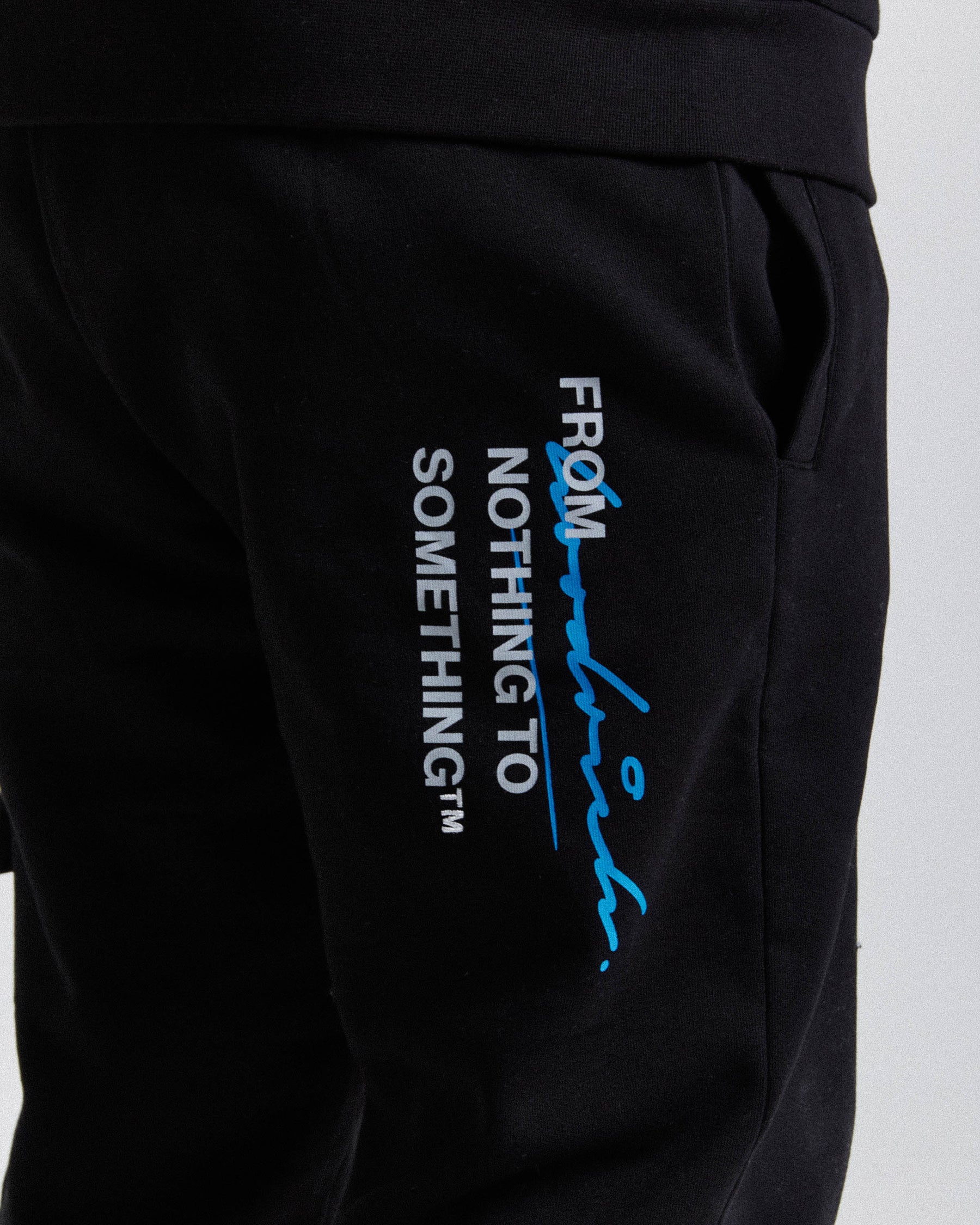 Flames Joggers - Black/White/Blues