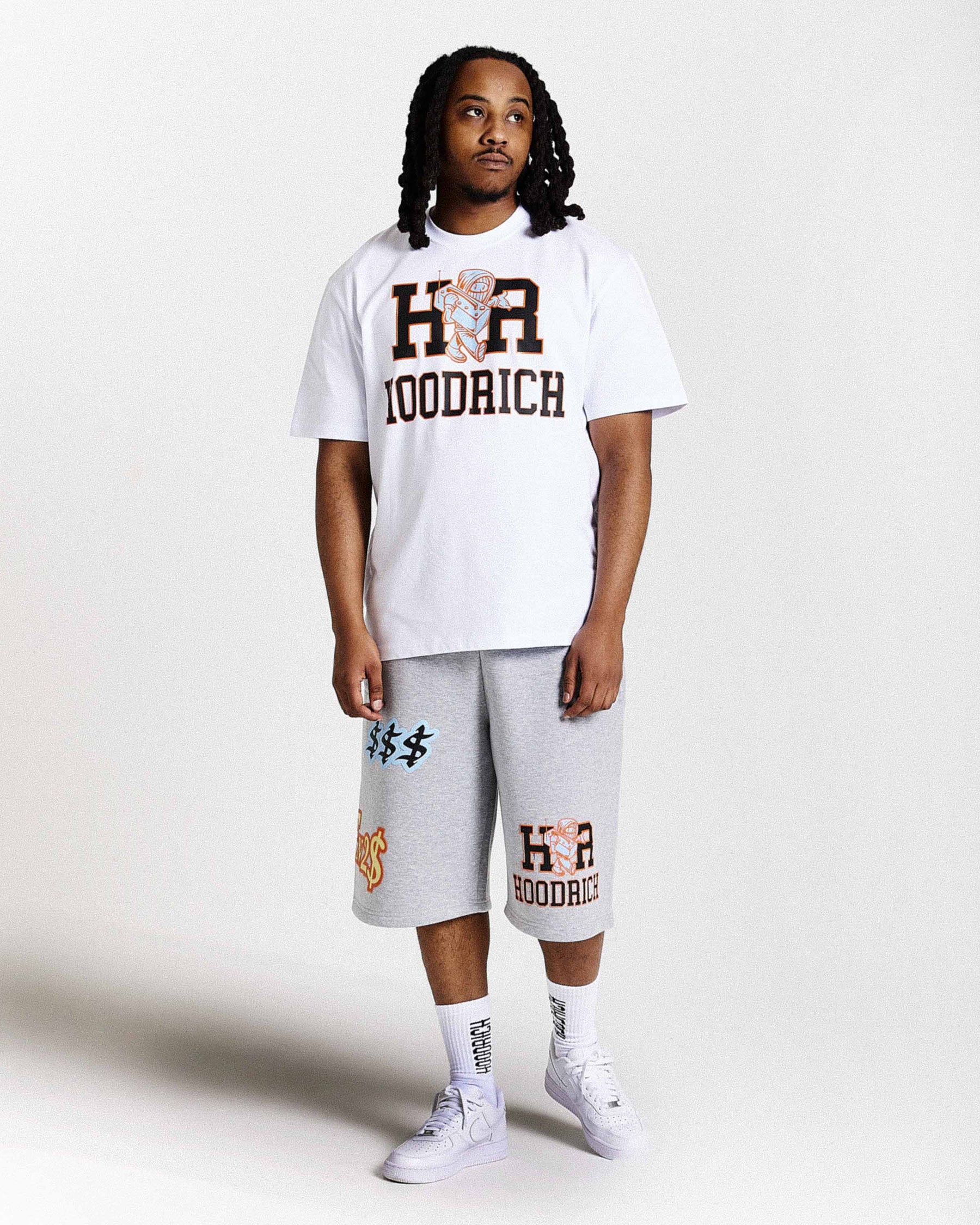 Loony Oversized Shorts - Dark Grey/White