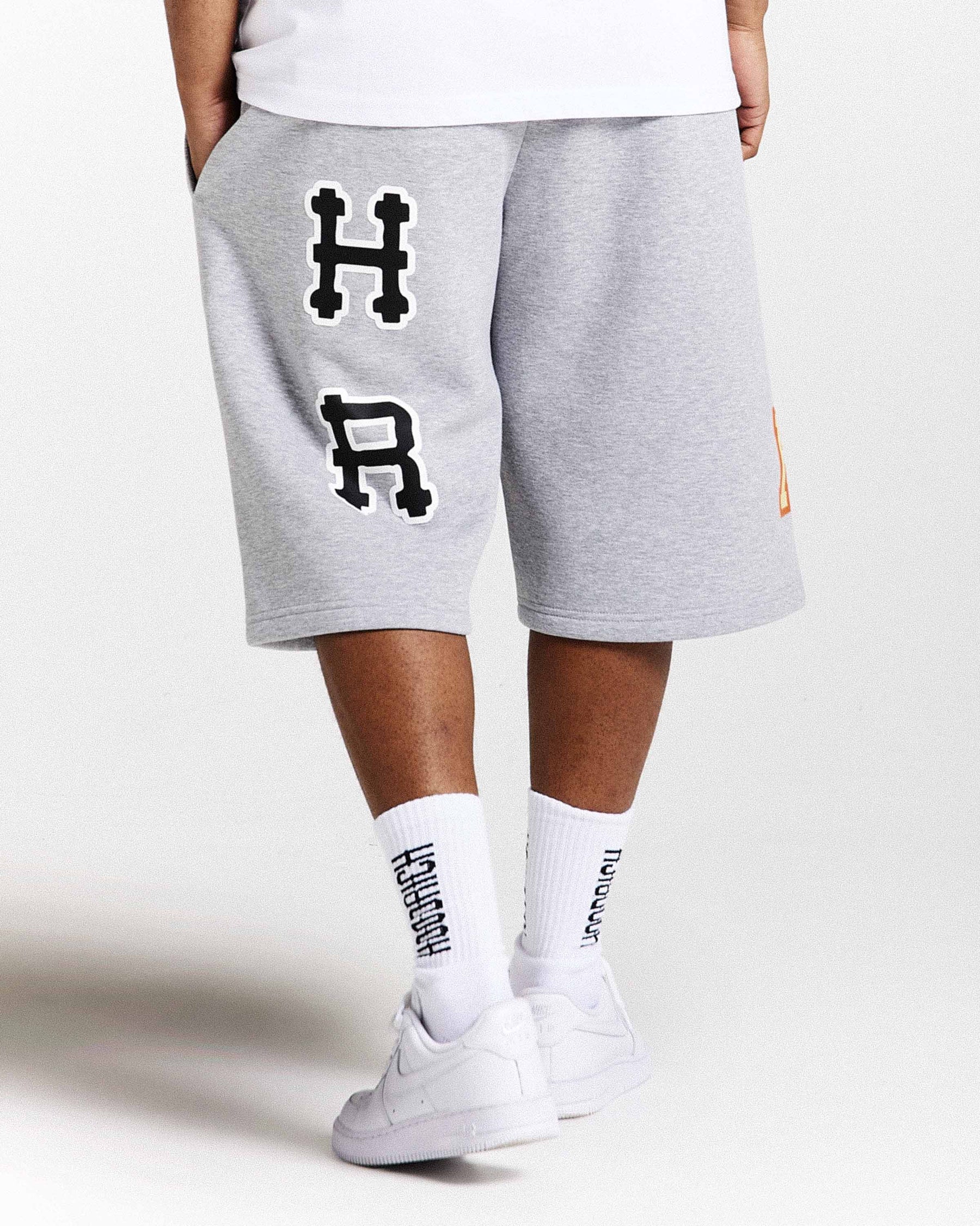 Loony Oversized Shorts - Dark Grey/White