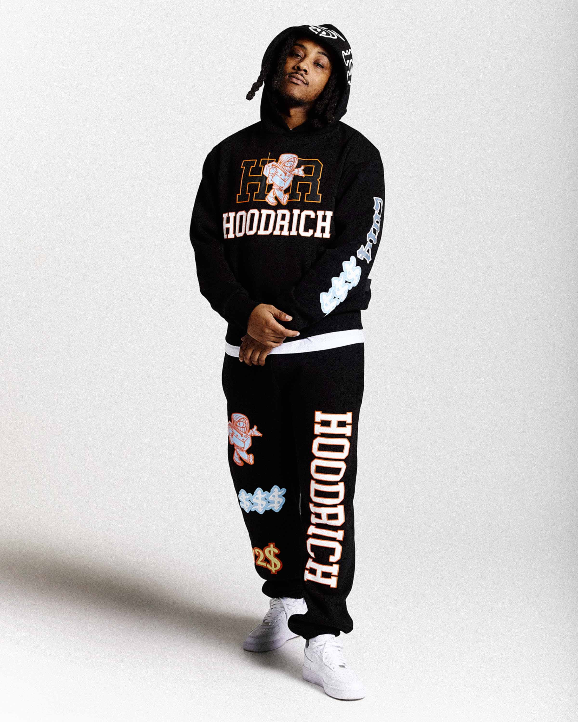 Loony Oversized Joggers - Black/White