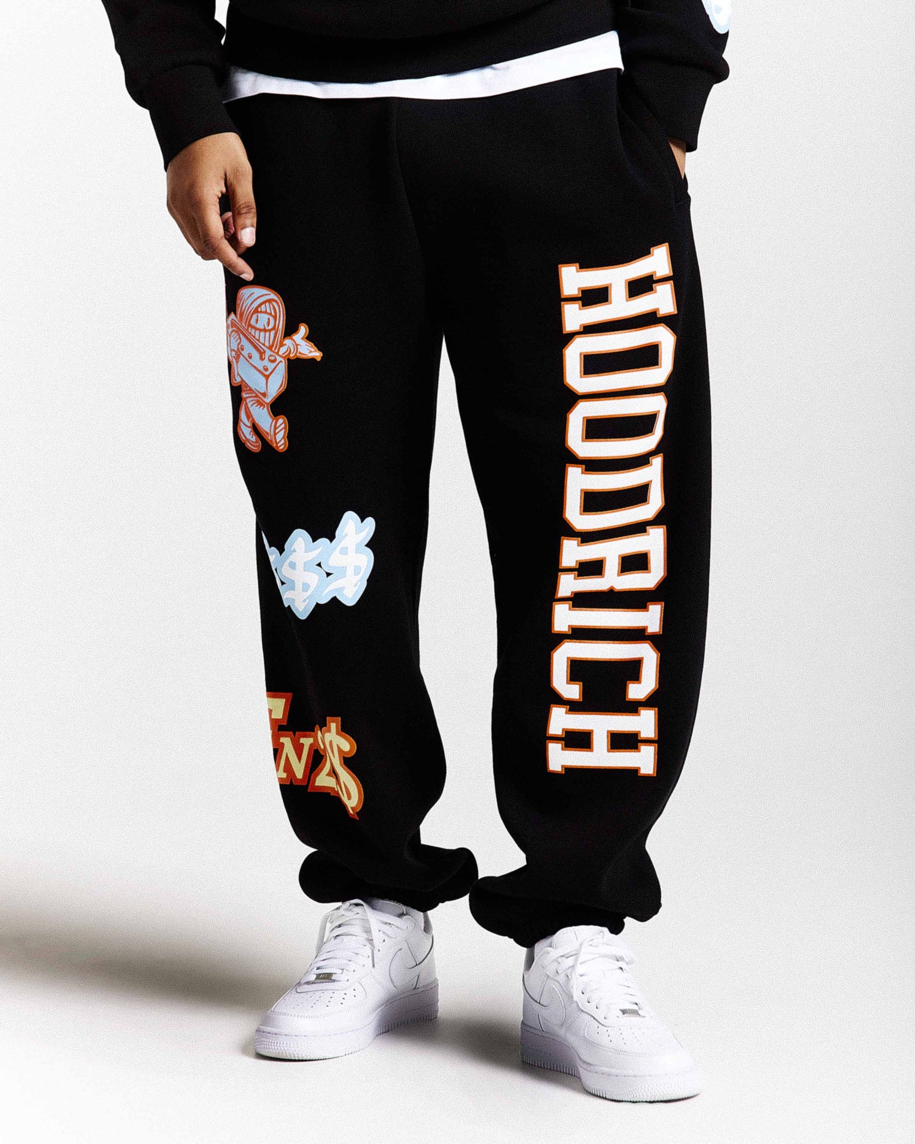 Loony Oversized Joggers - Black/White