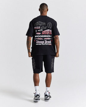 Chroma Oversized Shorts - Black/White/Pink