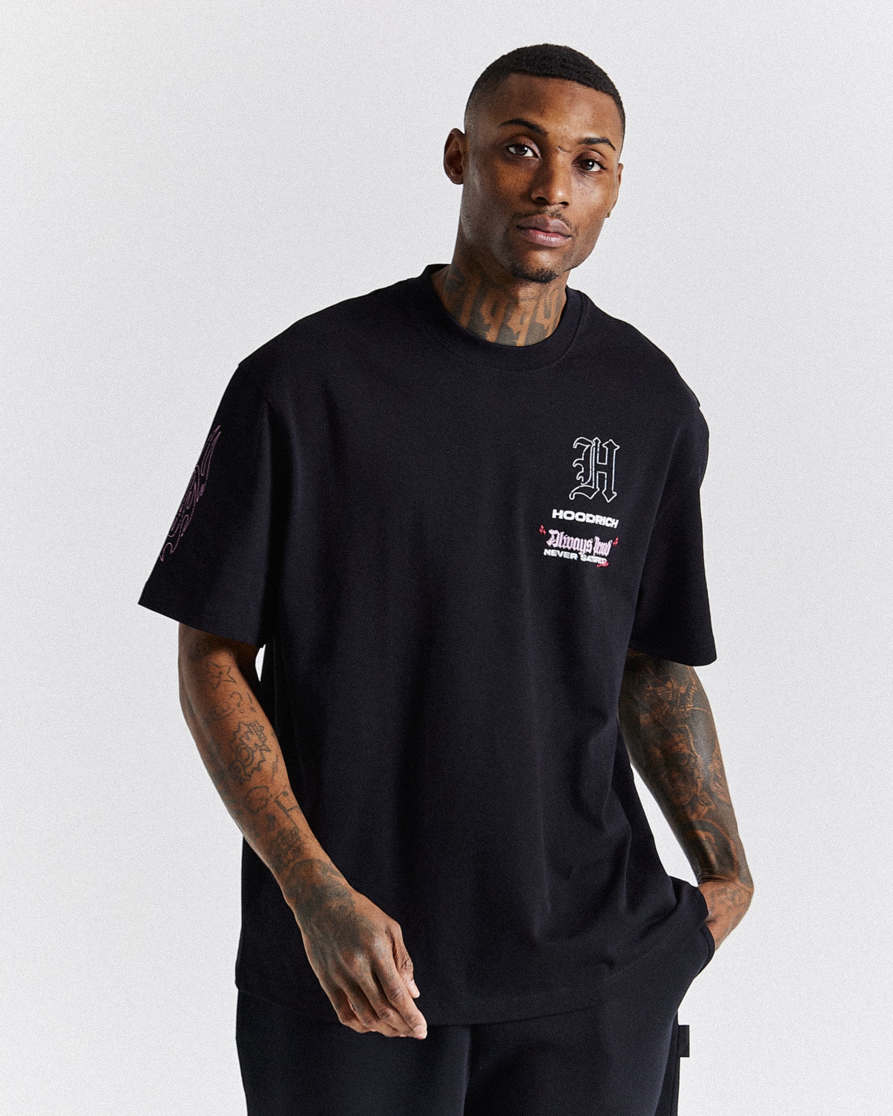 Chroma Oversized T-Shirt - Black/White/Pink