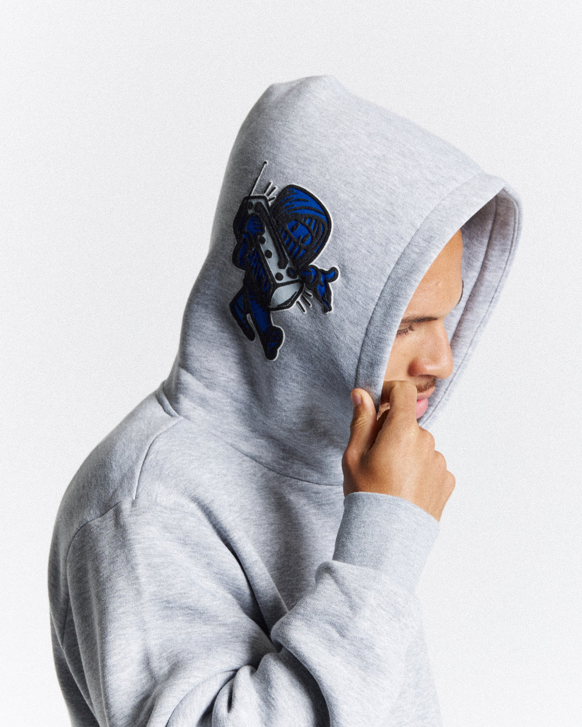 Wave Hoodie - Grey/Blue