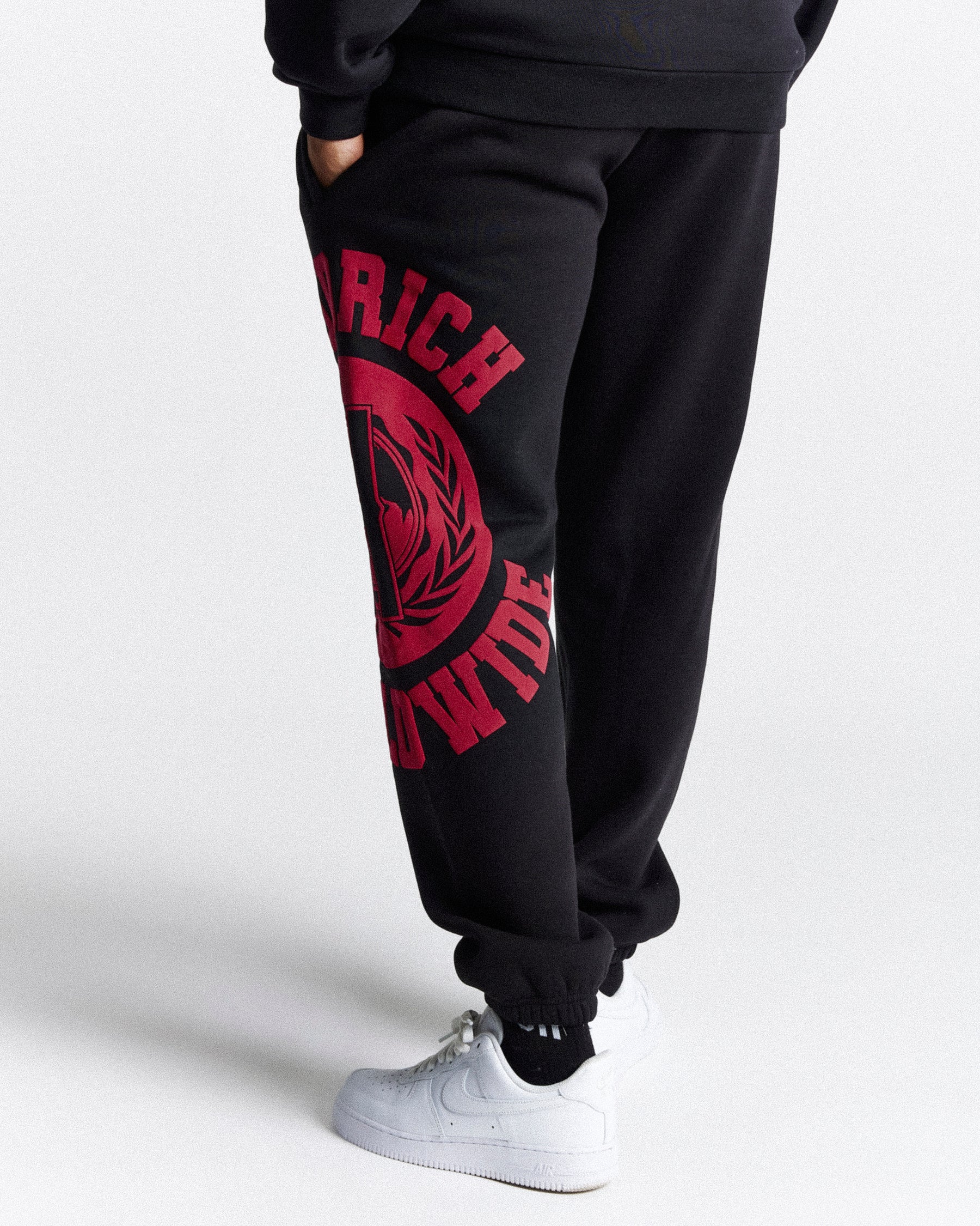 Frat Oversized Jogger - Black/Red