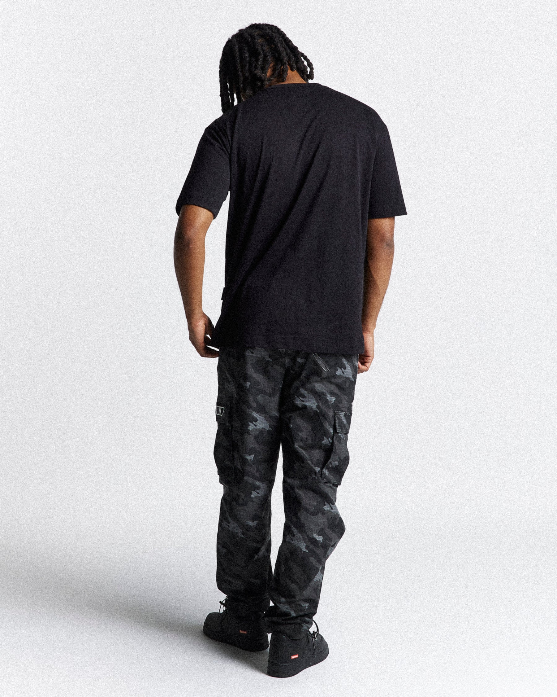 Catch Woven Cargo Pants - Black Camo/White/Grey