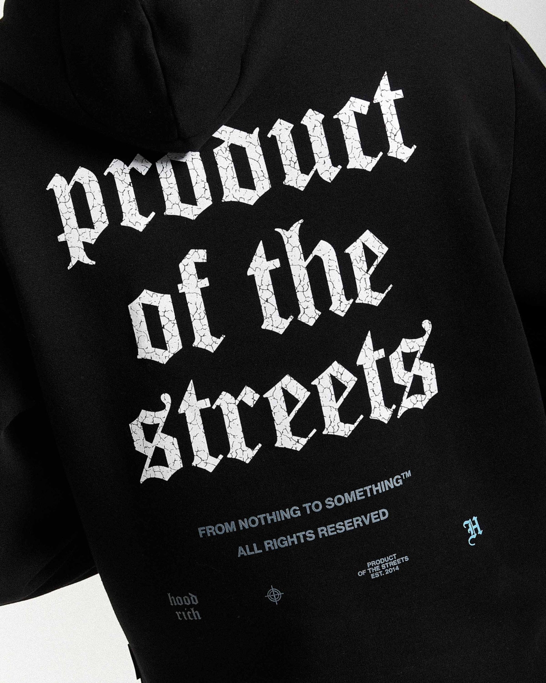 Shadow Hoodie - Black/White/Blue