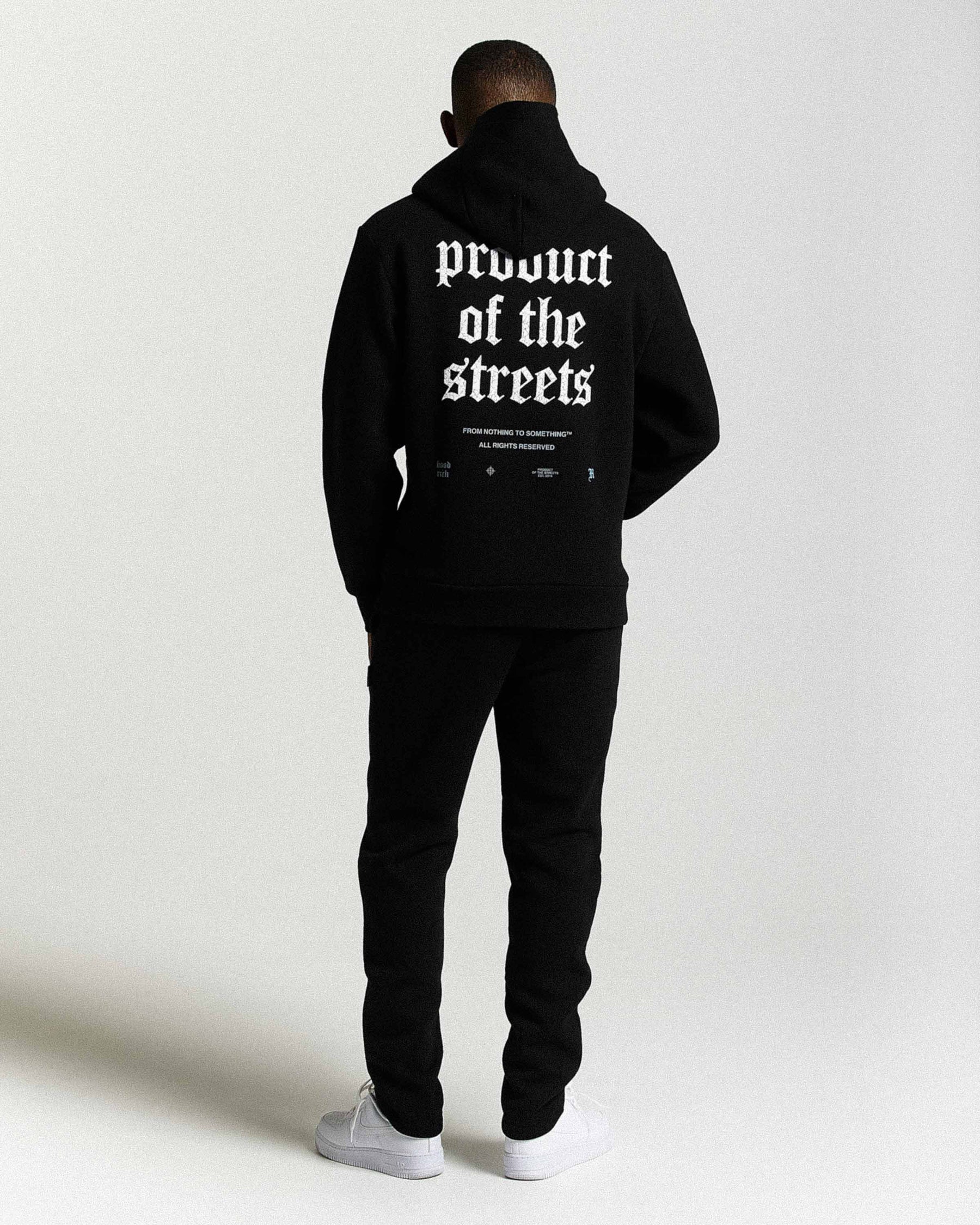 Shadow Hoodie - Black/White/Blue