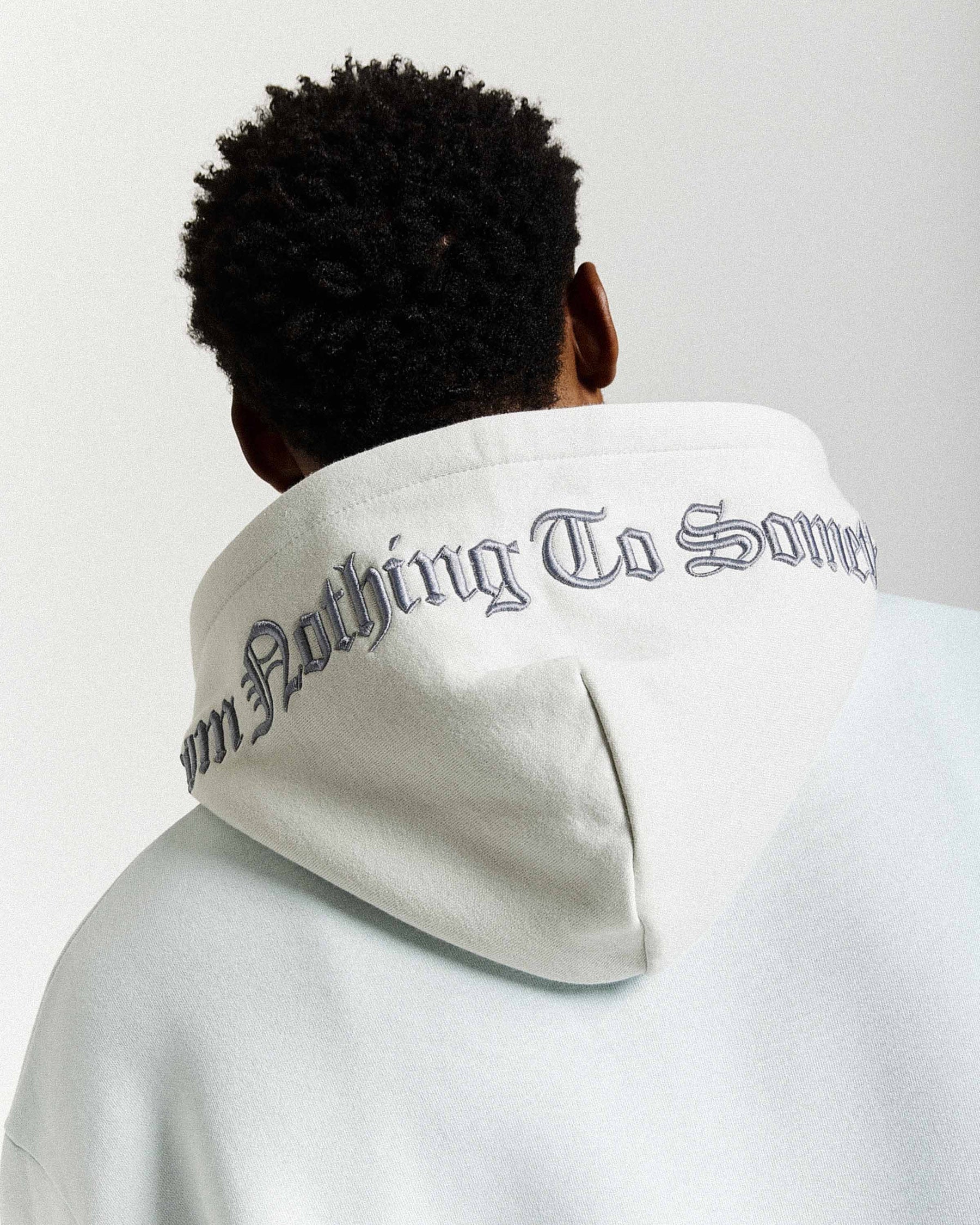 Inkline Oversized Hoodie - Grey/White