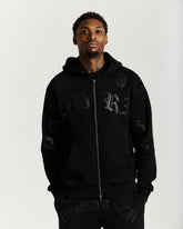 Inkline Oversized Zip Hoodie - Black