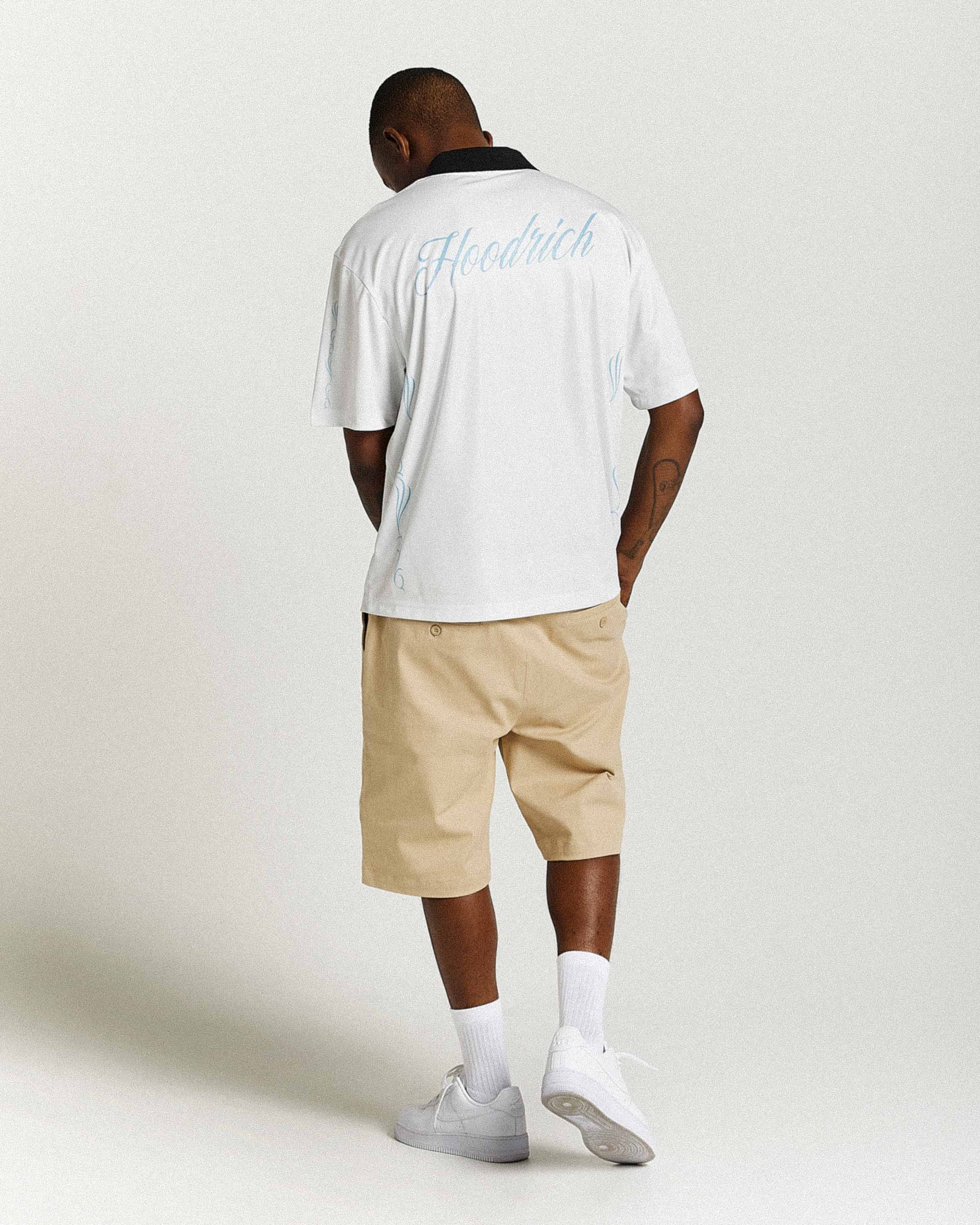 Rito Woven Shorts - Khaki/White