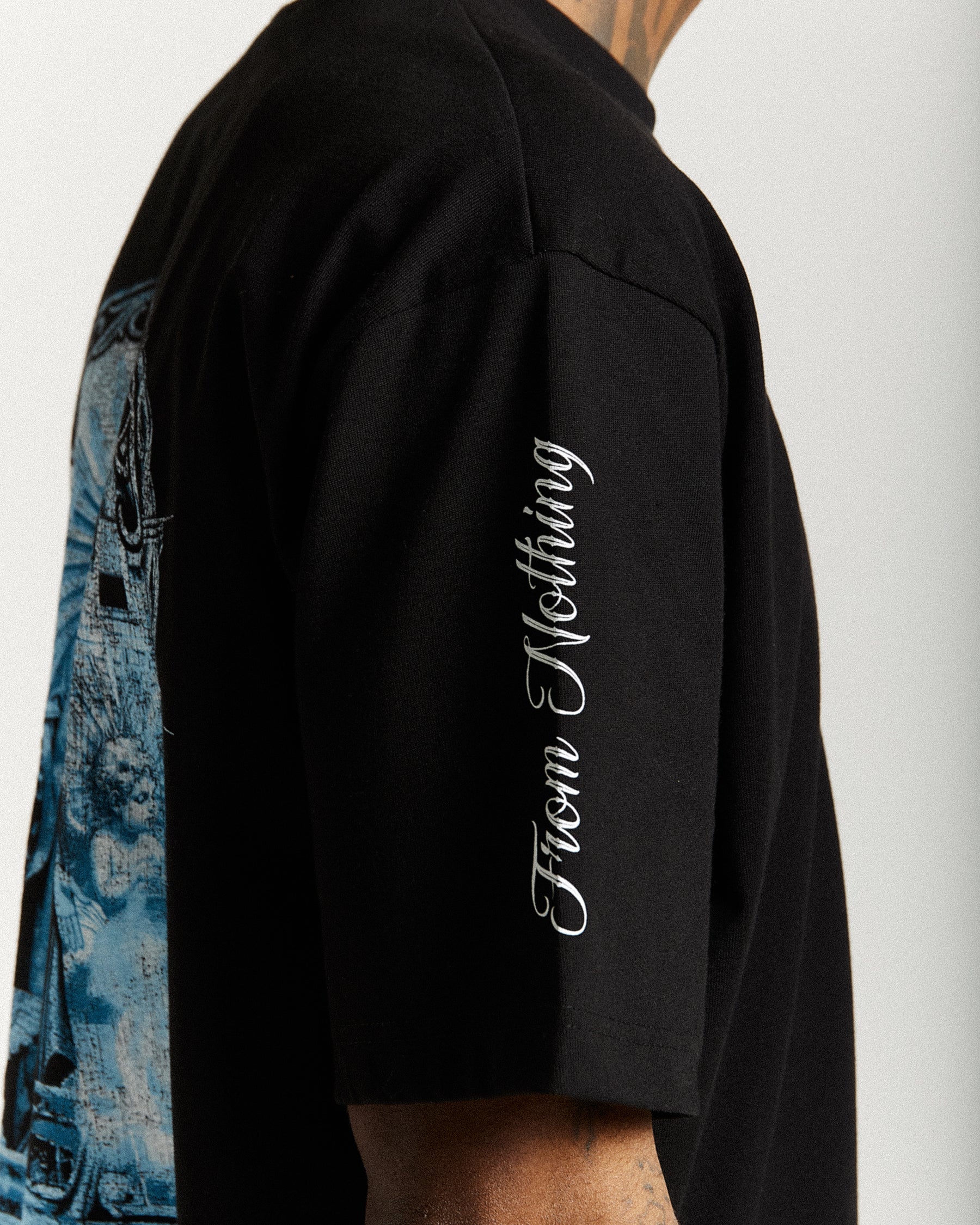 Rito Oversized T-Shirt - Black/White/Blue