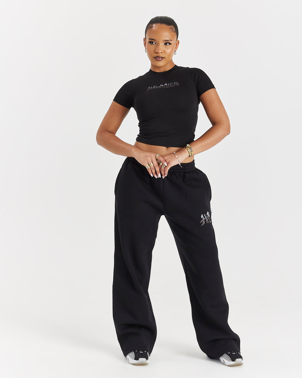 Lucky Fitted Tee - Black/Grey