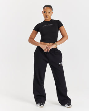 Lucky Fitted Tee - Black/Grey