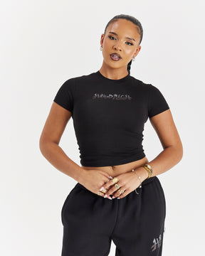 Lucky Fitted Tee - Black/Grey