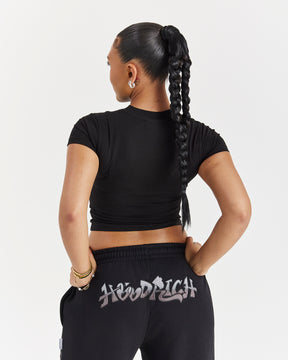 Lucky Fitted Tee - Black/Grey