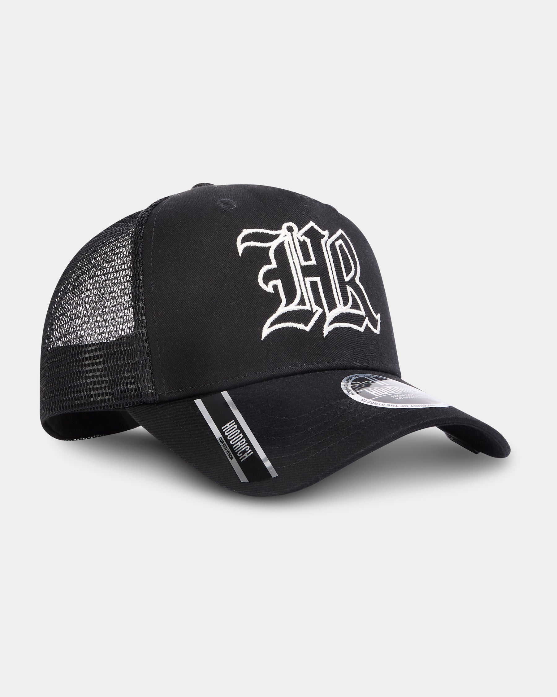 Helix 5 Panel Trucker Cap - Black/White