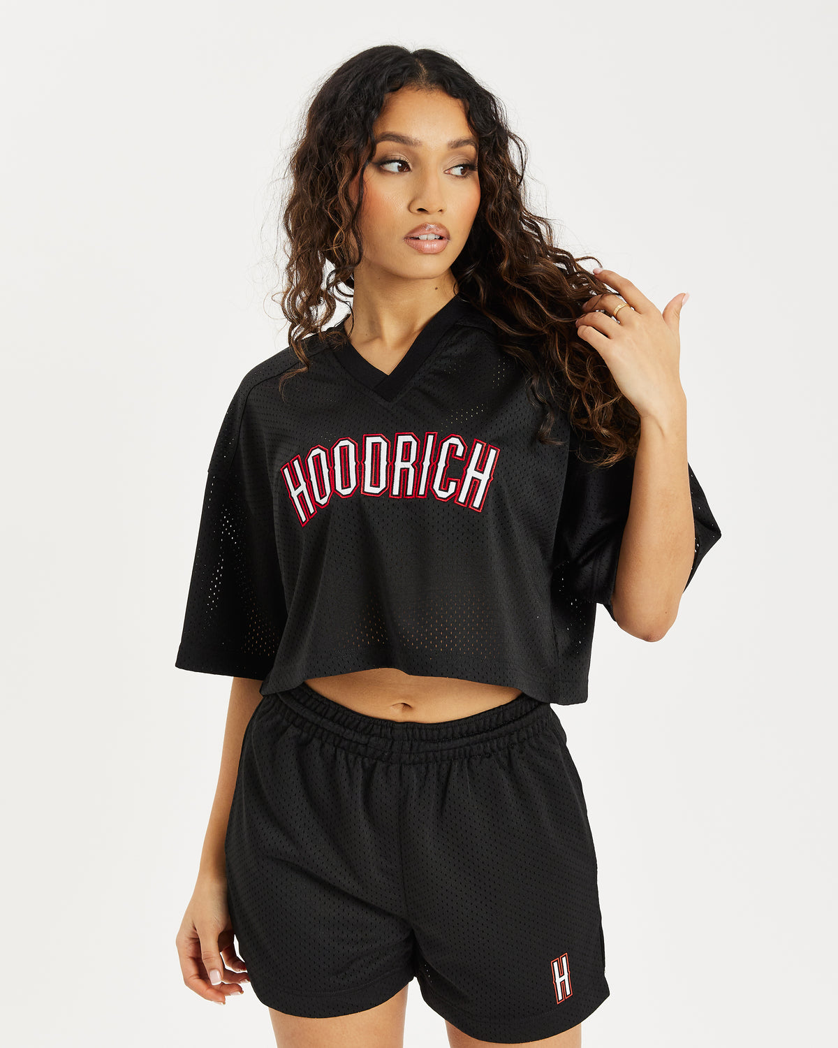 OG Court Cropped T-Shirt - Black/White/Red